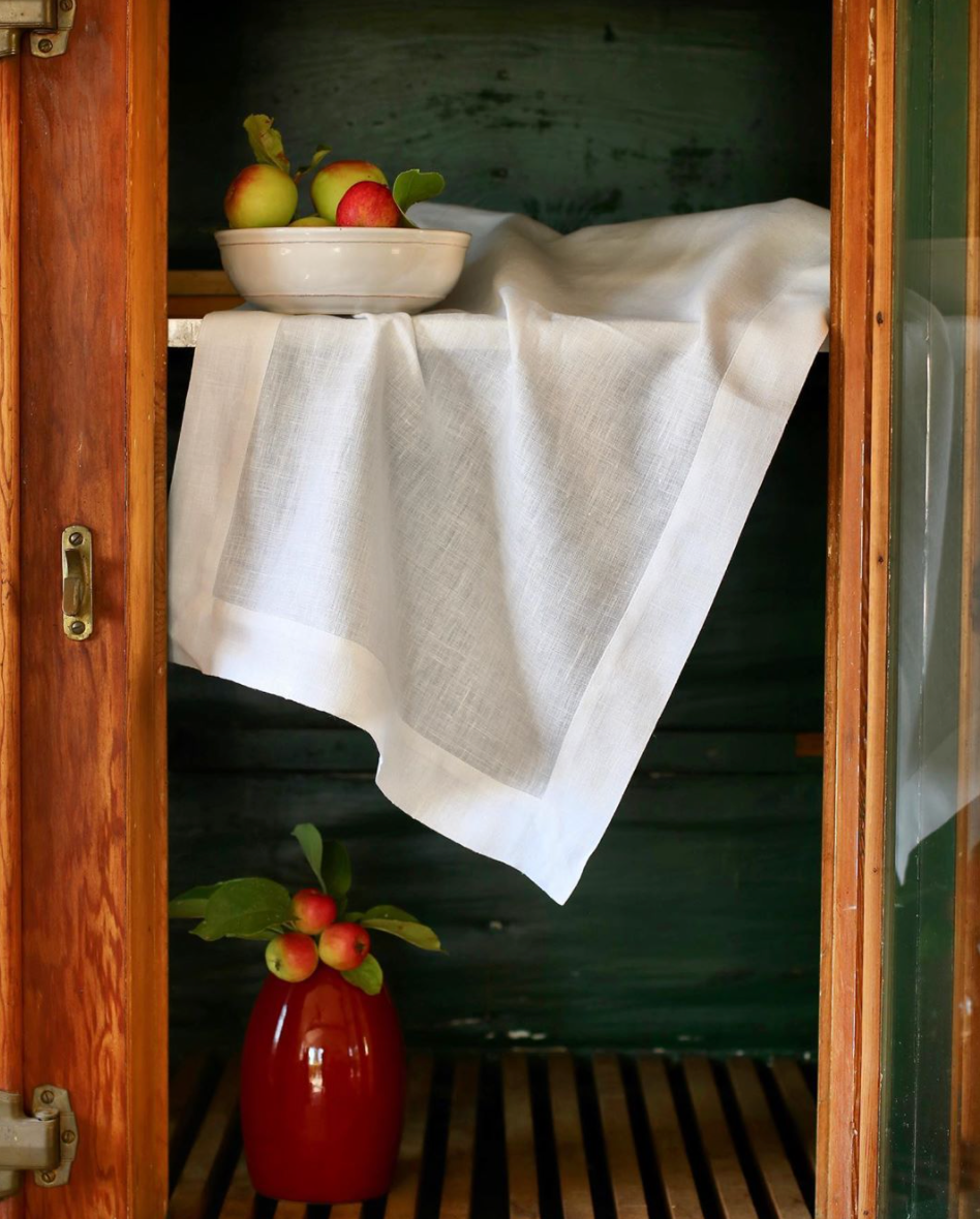 Heirloom Linen In An Antique Cabinet