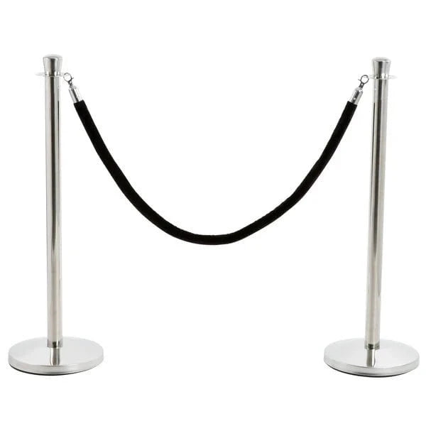Stainless Steel Stanchion and Black Rope