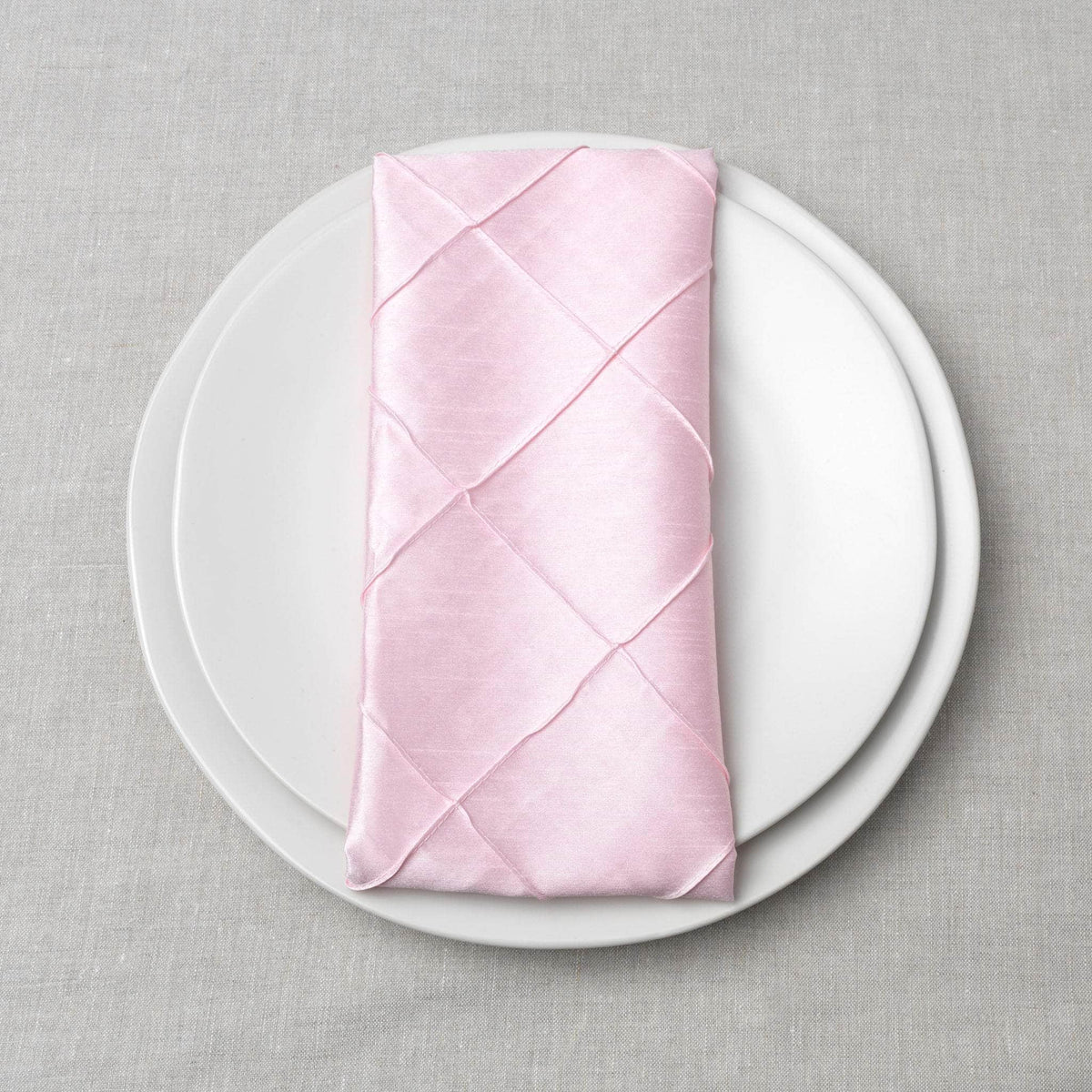 Dupioni Pintuck Table Linen - Candy Pink
