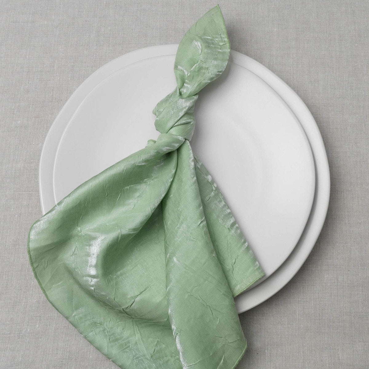 Iridescent Crush Table Linen - Celery