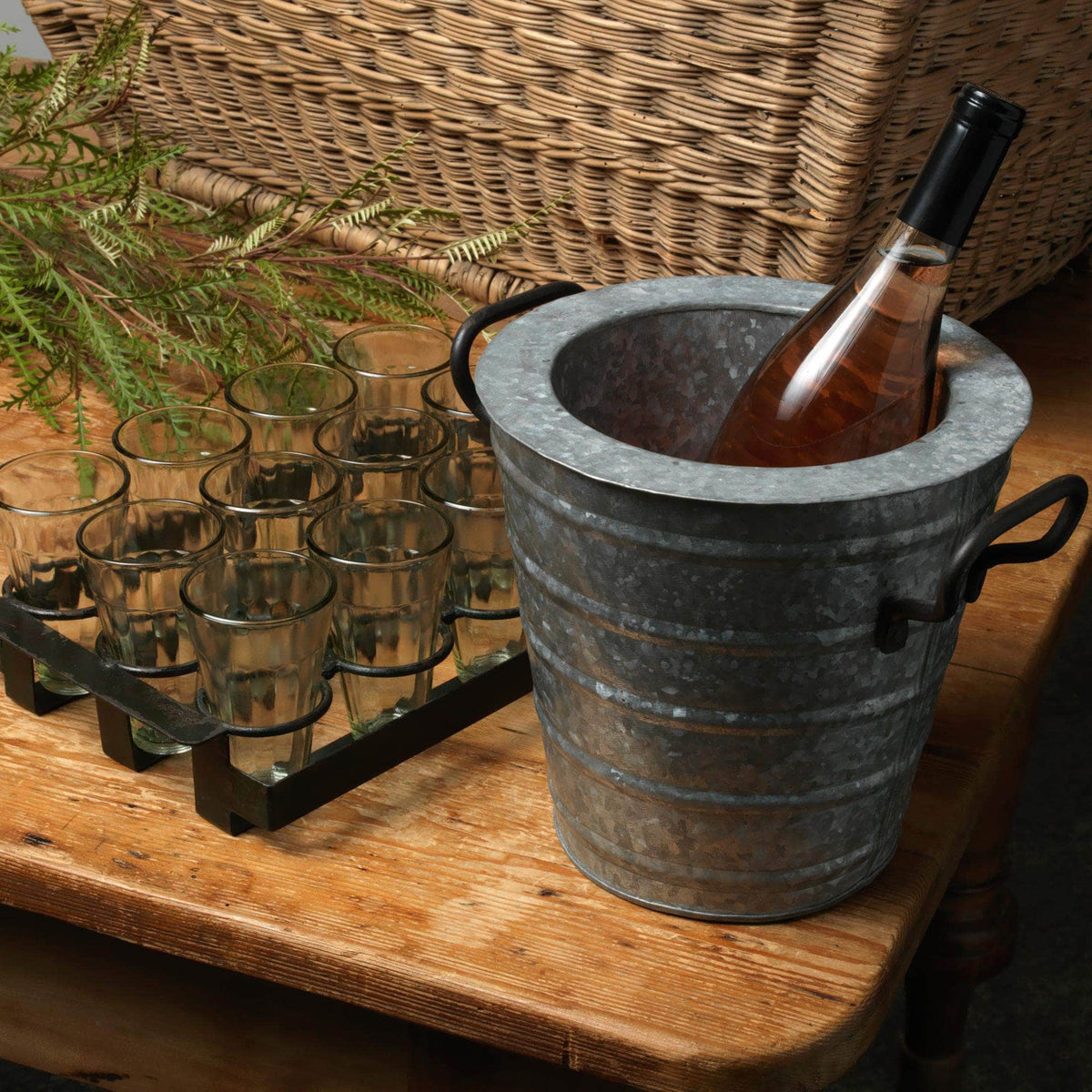 Galvanized Wine Bucket