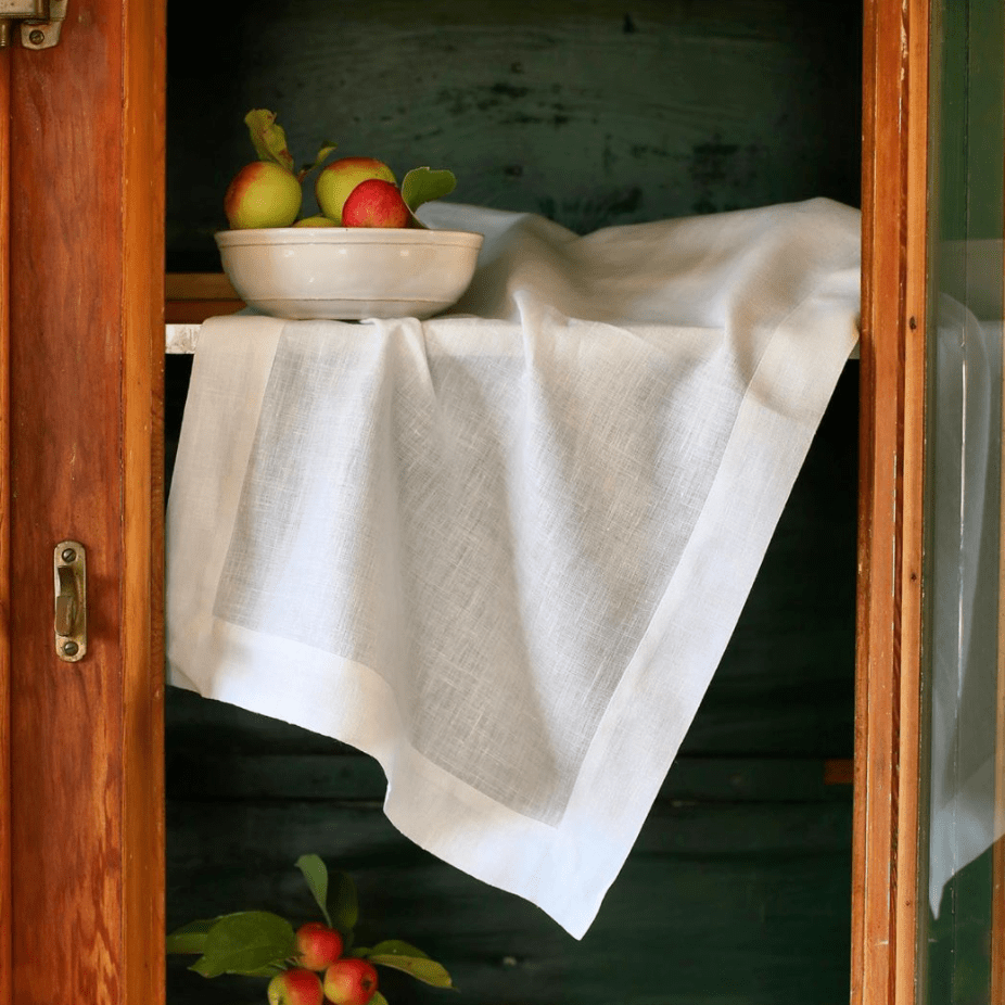 White Homespun French Linen