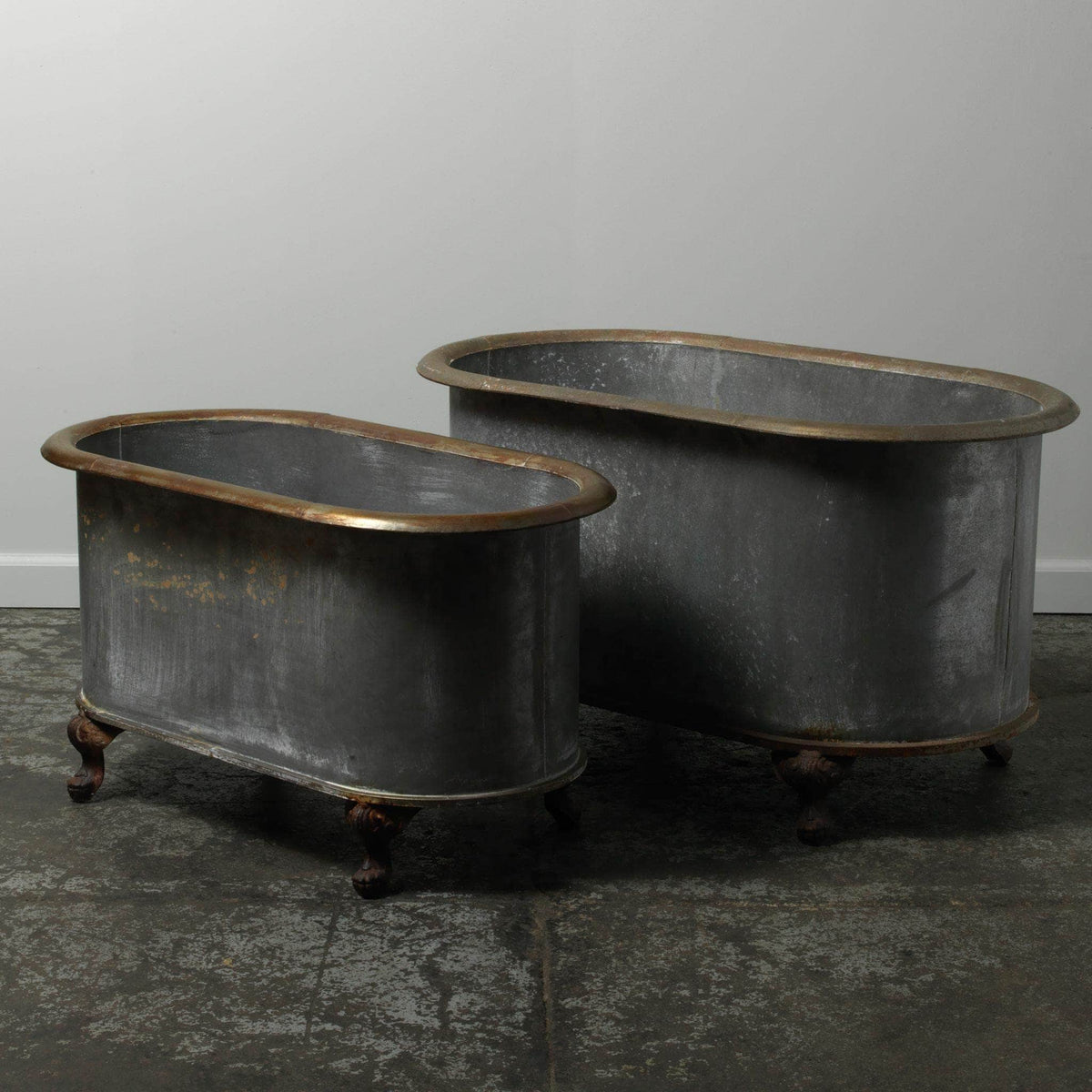 Galvanized Footed Oval Tubs