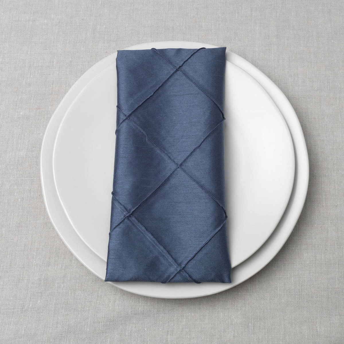 Dupioni Pintuck Table Linen - Slate