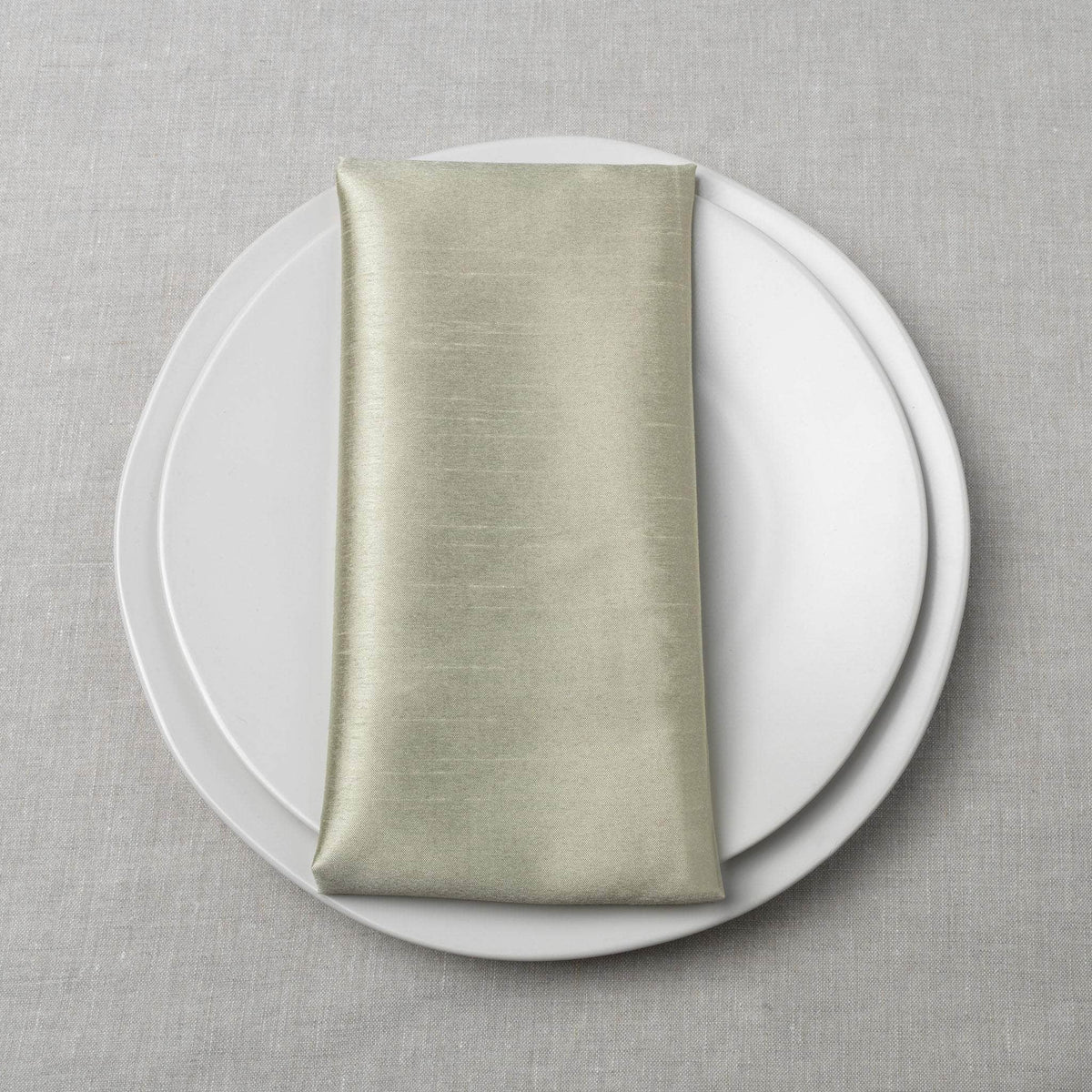 Dupioni Table Linens - Soft Sage