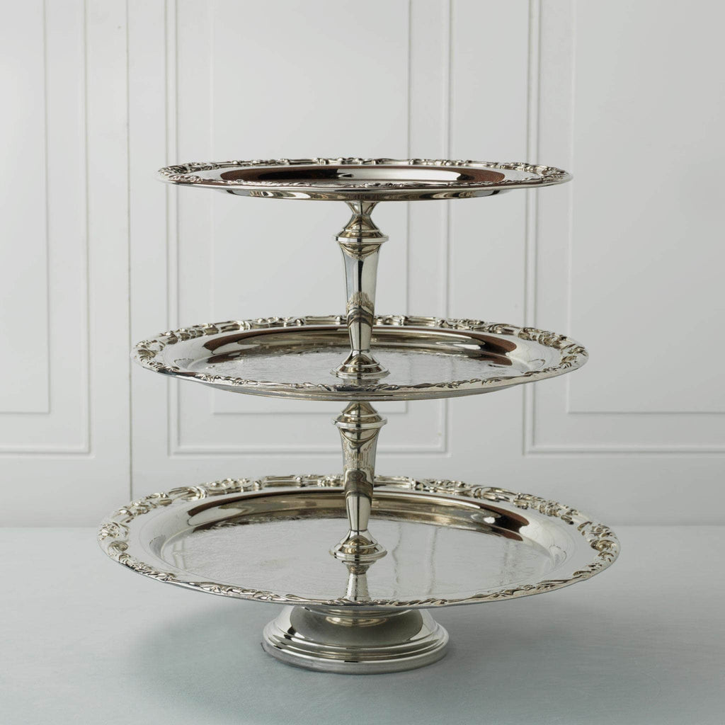 Silver Three Tiered Tray