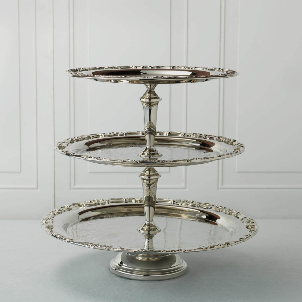Silver Three Tiered Tray