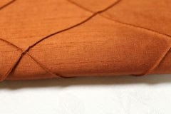 Dupioni Pintuck Table Linen - Burnt Orange