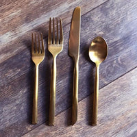 Brushed Gold Flatware Rentals Sonoma