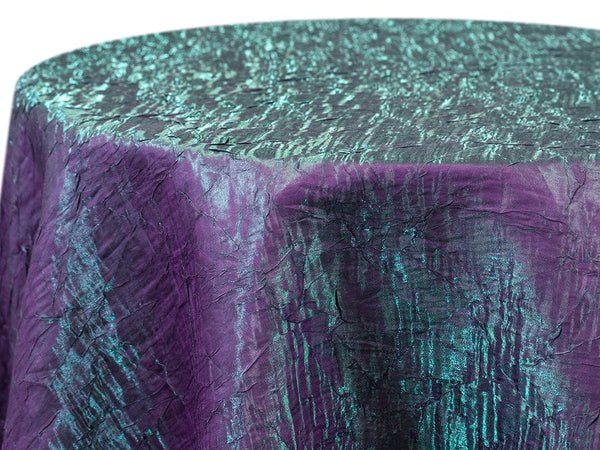 Iridescent Crush Table Linen - Violet Green