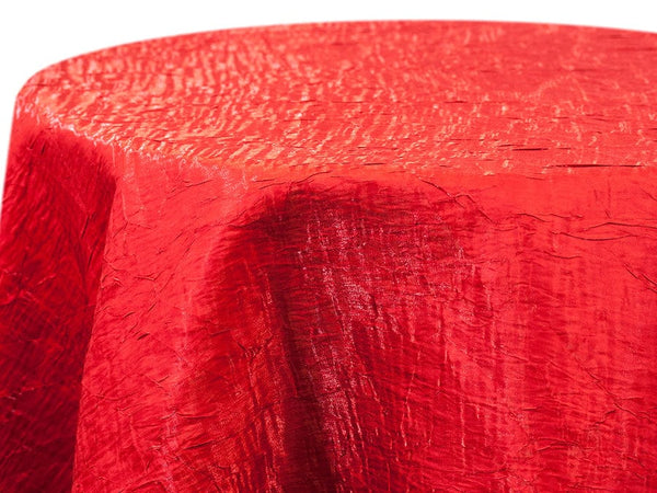 Iridescent Crush Table Linen - Red