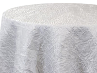 White Iridescent Crush Table Linen